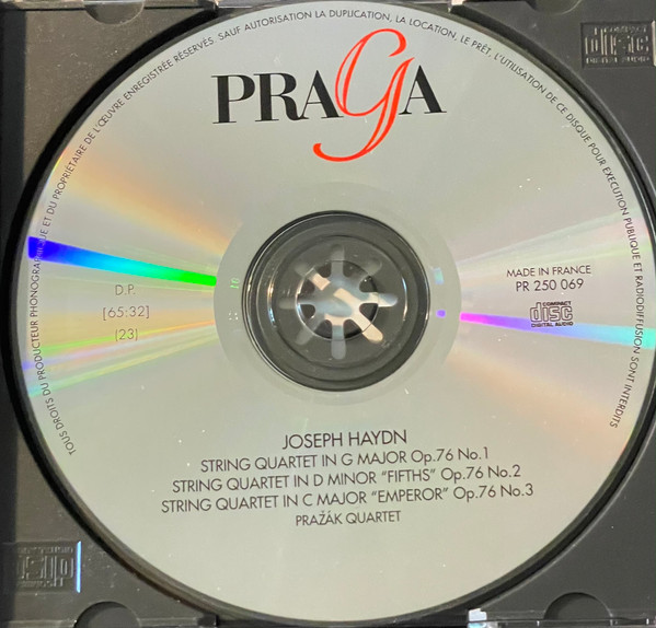 Joseph Haydn - Prazak Quartet - String Quartets Op.76 N°1-3 (CD, Dig) (Mint (M)) - Image 3