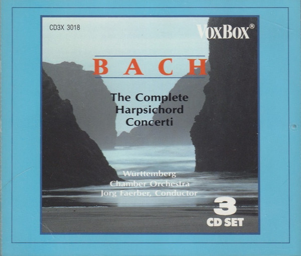 Johann Sebastian Bach – Württembergisches Kammerorchester / Jörg Faerber - The Complete Harpsichord Concerti (3xCD, Comp, RE, RM) (Mint (M))