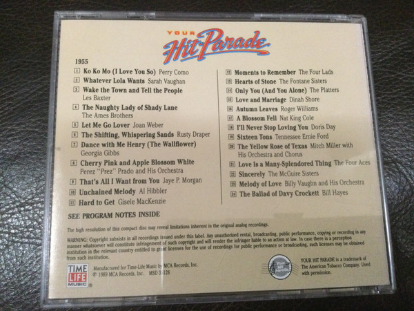 Various - Your Hit Parade 1955 (CD, Comp, RE, RM, RP) (Near Mint (NM or M-)) - Image 4