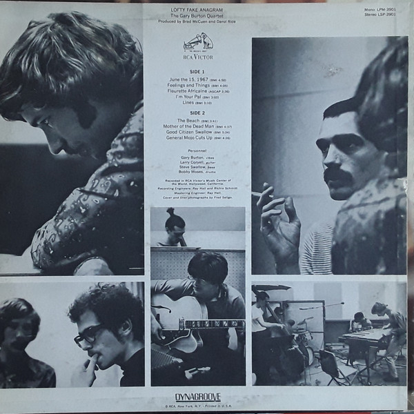 Gary Burton Quartet - Lofty Fake Anagram (LP, Album) (Near Mint (NM or M-)) - Image 2