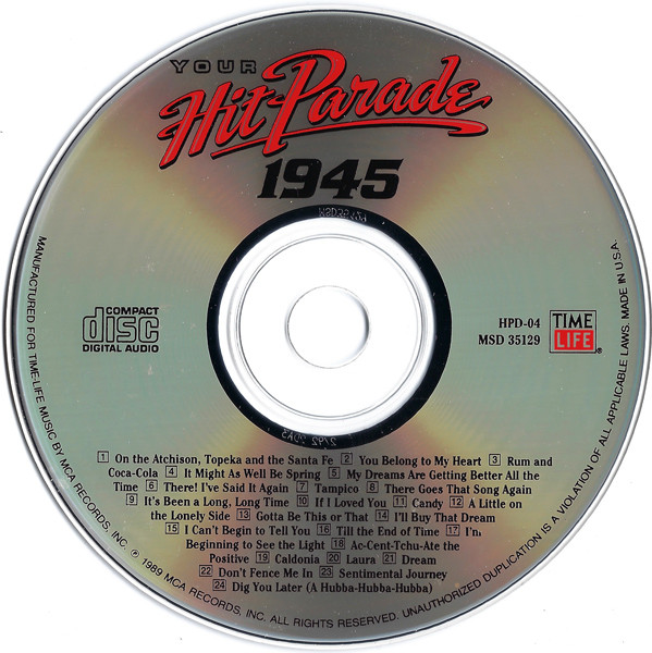 Various - Your Hit Parade 1945 (CD, Comp) (Near Mint (NM or M-)) - Image 3