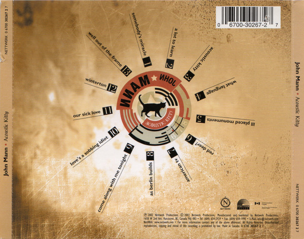 John Mann - Acoustic Kitty (CD, Album) (Mint (M)) - Image 2