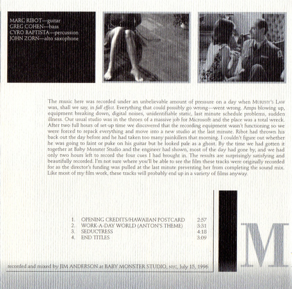 John Zorn - Filmworks VI 1996 (CD, Album) (Near Mint (NM or M-)) - Image 5