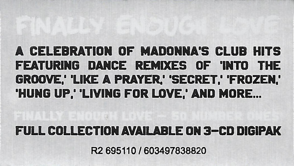 Madonna - Finally Enough Love (CD, Comp, RM) (Mint (M)) - Image 4