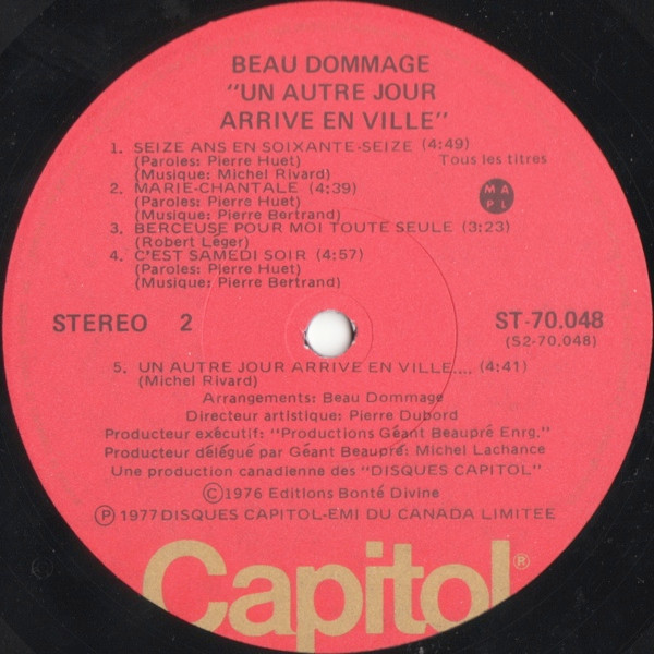 Beau Dommage - Un Autre Jour Arrive En Ville... (LP, Album) (Mint (M)) - Image 4