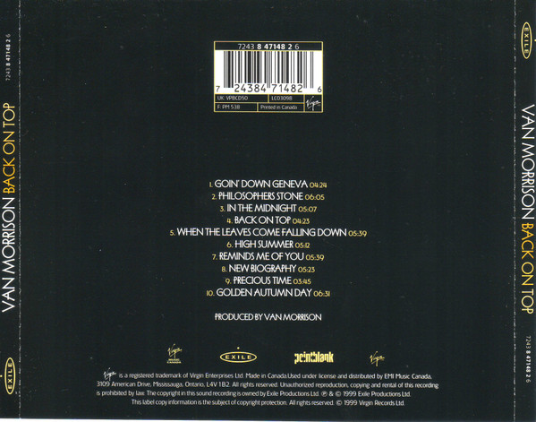 Van Morrison - Back On Top (CD, Album) (Near Mint (NM or M-)) - Image 2