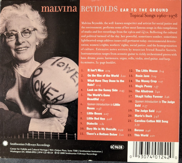 Malvina Reynolds - Ear To The Ground (CD, Comp, Dig) (Near Mint (NM or M-)) - Image 2