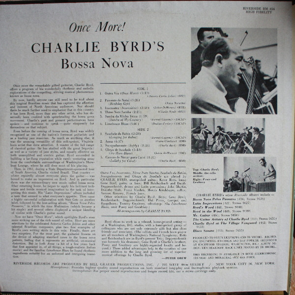 Charlie Byrd - Charlie Byrd's Bossa Nova Once More! (LP, Album, RE) (Very Good Plus (VG+)) - Image 2