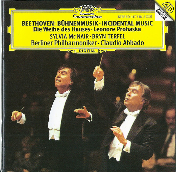 Ludwig van Beethoven, Sylvia McNair, Bryn Terfel, Berliner Philharmoniker, Claudio Abbado - Bühnenmusik • Incidental Music (Die Weihe Des Hauses • Leonore Prohaska) (CD, Album) (Near Mint (NM or M-))