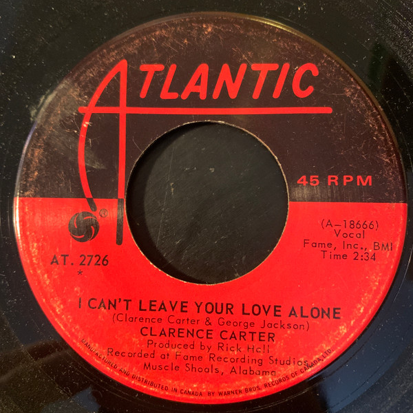 Clarence Carter - I Can't Leave Your Love Alone / Devil Woman (7", Single) (Near Mint (NM or M-))