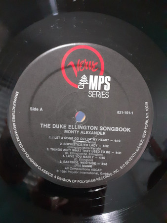 Monty Alexander - The Duke Ellington Song Book (LP, Album) (Near Mint (NM or M-)) - Image 4