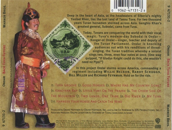 Ondar* - Back Tuva Future (CD, Album) (Mint (M)) - Image 2