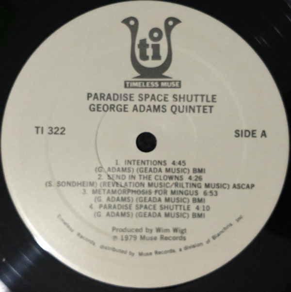 George Adams Quintet - Paradise Space Shuttle (LP, Album) (Very Good Plus (VG+)) - Image 3