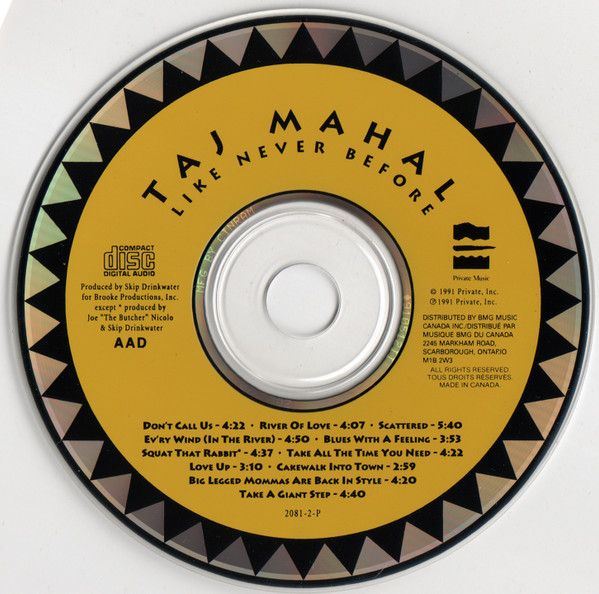 Taj Mahal - Like Never Before (CD, Album) (Near Mint (NM or M-)) - Image 3