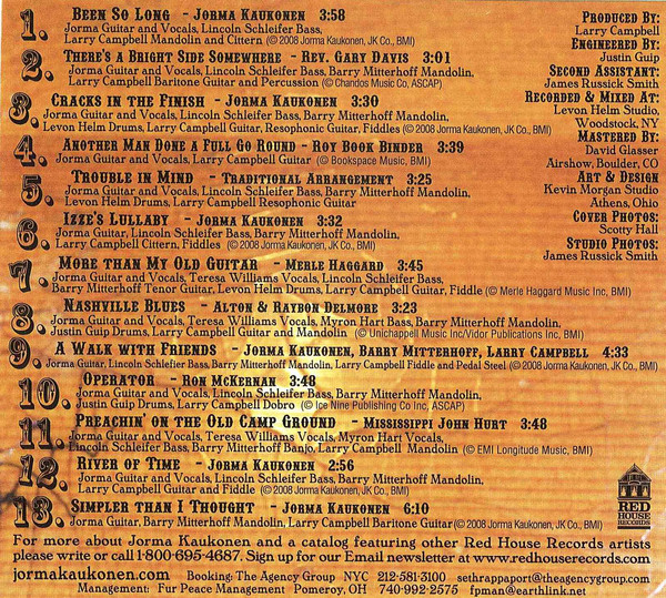 Jorma Kaukonen - River Of Time (CD, Album) (Near Mint (NM or M-)) - Image 4