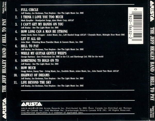 The Jeff Healey Band - Hell To Pay (CD, Album) (Near Mint (NM or M-)) - Image 2