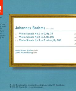 Alternative view of Johannes Brahms - Anne-Sophie Mutter, Alexis Weissenberg - Violin Sonatas (CD, Album) (Mint (M))