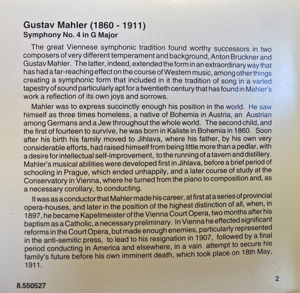 Gustav Mahler - Lynda Russell, Wielka Orkiestra Symfoniczna Polskiego Radia I Telewizji, Antoni Wit - Symphony No.4 In G Major (CD, Album) (Near Mint (NM or M-)) - Image 5