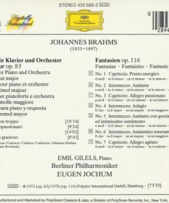 Alternative view of Johannes Brahms : Emil Gilels, Berliner Philharmoniker, Eugen Jochum - Klavierkonzerte · Piano Concerto No. 2 ·  Fantasien Op. 116 (CD, Comp, RM) (Near Mint (NM or M-))