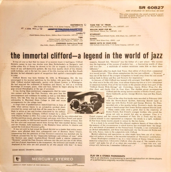 Clifford Brown - Remember Clifford (LP, Comp, RE, Ter) (Very Good Plus (VG+)) - Image 2