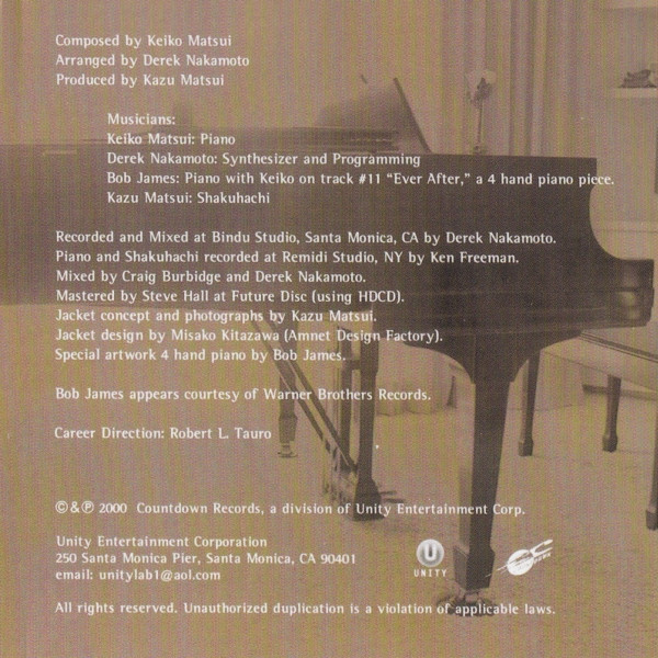Keiko Matsui - Whisper From The Mirror (HDCD, Club) (Mint (M)) - Image 3