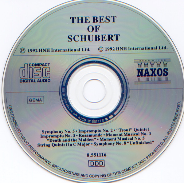 Franz Schubert - The Best Of Schubert (CD, Comp) (Near Mint (NM or M-)) - Image 3