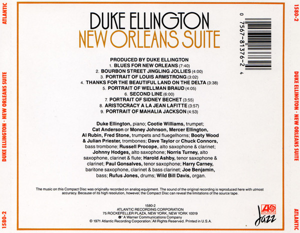Duke Ellington - New Orleans Suite (CD, Album, RE) (Near Mint (NM or M-)) - Image 2