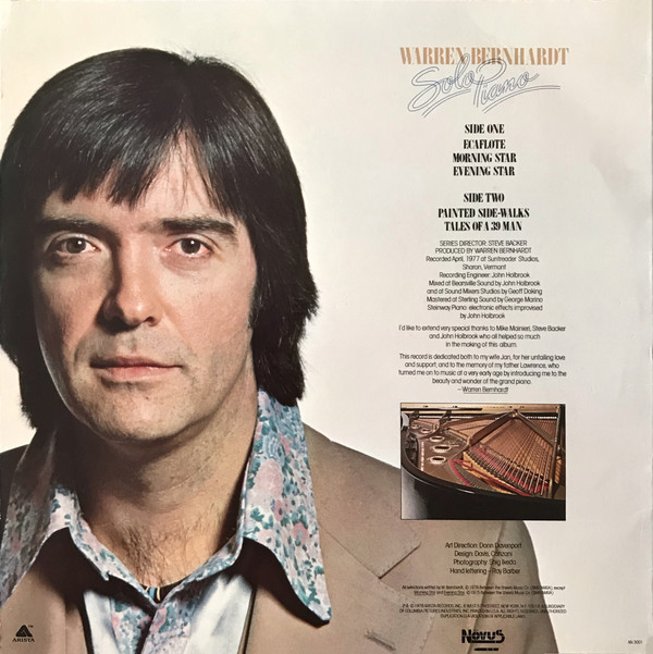 Warren Bernhardt - Solo Piano (LP, Album) (Very Good Plus (VG+)) - Image 2