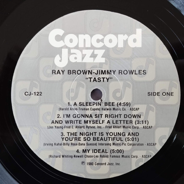 Ray Brown and Jimmy Rowles - Tasty! (LP) (Very Good Plus (VG+)) - Image 3