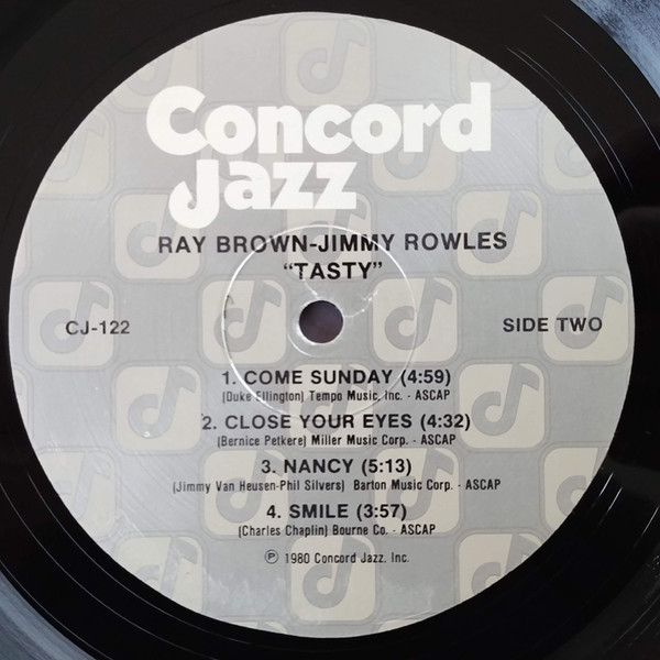 Ray Brown and Jimmy Rowles - Tasty! (LP) (Very Good Plus (VG+)) - Image 4