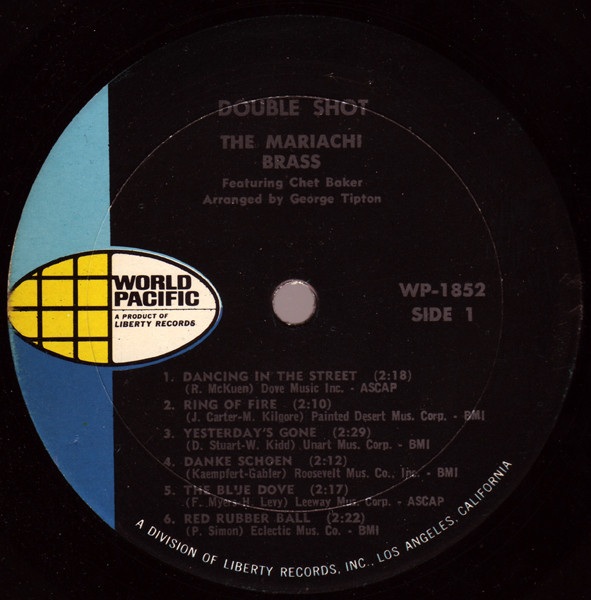 The Mariachi Brass Featuring Chet Baker - Double Shot (LP, Album, Mono) (Very Good Plus (VG+)) - Image 3