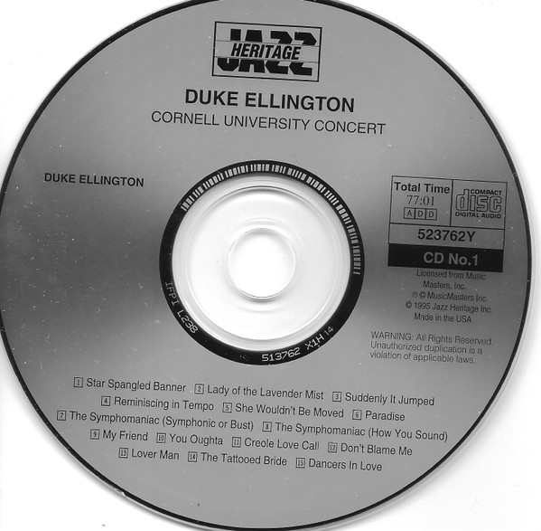 Duke Ellington - Cornell University (2xCD, Club) (Near Mint (NM or M-)) - Image 4