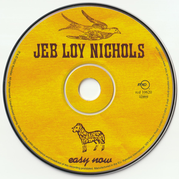 Jeb Loy Nichols - Easy Now (CD, Album) (Mint (M)) - Image 5