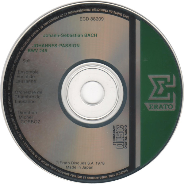 Johann Sebastian Bach - Felicity Palmer, Birgit Finnilä, Kurt Equiluz, Werner Krenn, Ruud Van Der Meer, Philippe Huttenlocher, Ensemble Vocal De Lausanne, Orchestre De Chambre De Lausanne, Michel Corboz - Johannes Passion (2xCD, Album) (Near Mint (NM or M-)) - Image 3
