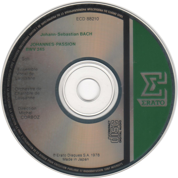 Johann Sebastian Bach - Felicity Palmer, Birgit Finnilä, Kurt Equiluz, Werner Krenn, Ruud Van Der Meer, Philippe Huttenlocher, Ensemble Vocal De Lausanne, Orchestre De Chambre De Lausanne, Michel Corboz - Johannes Passion (2xCD, Album) (Near Mint (NM or M-)) - Image 4
