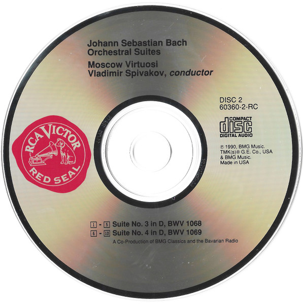Johann Sebastian Bach, Vladimir Spivakov, Moscow Virtuosi - Orchestral Suites = Ouvertüren (2xCD, Comp) (Near Mint (NM or M-)) - Image 4