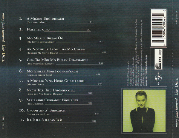 Mary Jane Lamond - Làn Dùil (CD, Album) (Near Mint (NM or M-)) - Image 2