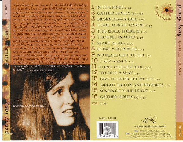 Penny Lang - Gather Honey (CD, Album) (Near Mint (NM or M-)) - Image 2