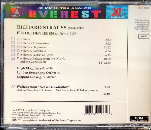Richard Strauss - Leopold Ludwig Conducting London Symphony Orchestra - Ein Heldenleben (CD, RM) (Mint (M)) - Image 2