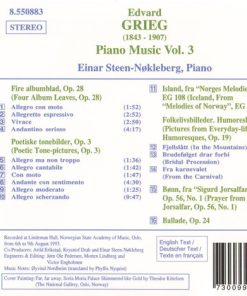 Alternative view of Edvard Grieg, Einar Steen-Nøkleberg - Piano Music Vol. 3 (CD, Album) (Mint (M))