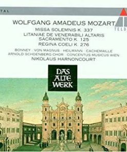 Wolfgang Amadeus Mozart, Nikolaus Harnoncourt, Arnold Schoenberg Chor, Concentus Musicus Wien, Barbara Bonney, Elisabeth Von Magnus, Uwe Heilmann, Gilles Cachemaille - Missa Solemnis K. 337, Litaniae de Venerabili Altaris Sacramento K. 125, Regina Coeli K. 276 (CD, Album) (Mint (M))