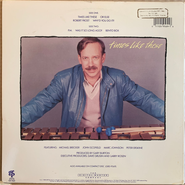 Gary Burton - Times Like These (LP, Album, Promo) (Very Good Plus (VG+)) - Image 2