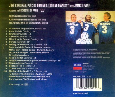 José Carreras, Placido Domingo, Luciano Pavarotti With James Levine (2) - The Three Tenors In Paris (CD, Album) (Near Mint (NM or M-)) - Image 2