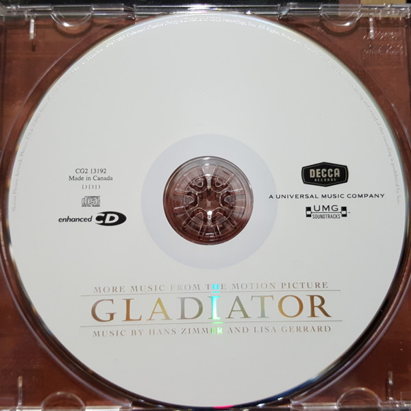 Hans Zimmer & Lisa Gerrard - Gladiator - More Music From The Motion Picture (CD, Album, Club, Enh) (Mint (M)) - Image 3