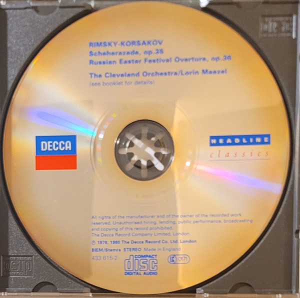 Nikolai Rimsky-Korsakov - Scheherazade - Russian Easter Festival Overture (CD) (Near Mint (NM or M-)) - Image 3