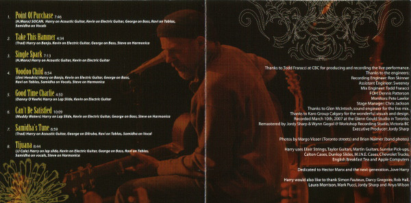 Harry Manx - Harry Manx & Friends - Live At The Glenn Gould Studio (CD, Album) (Mint (M)) - Image 4