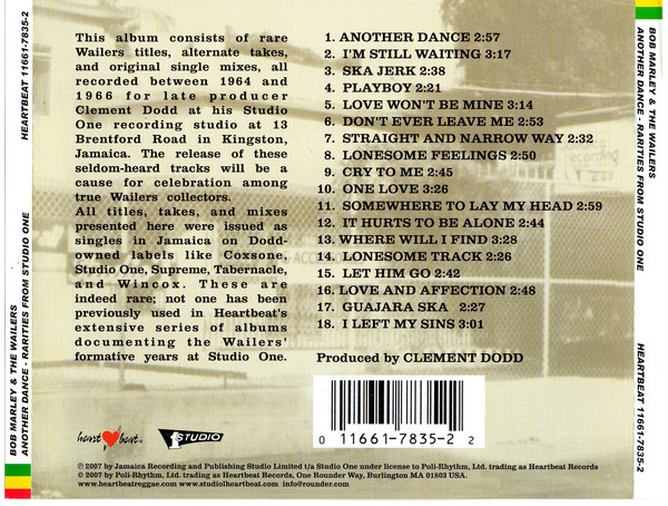 Bob Marley & The Wailers - Another Dance - Rarities From Studio One (CD, Comp) (Near Mint (NM or M-)) - Image 2