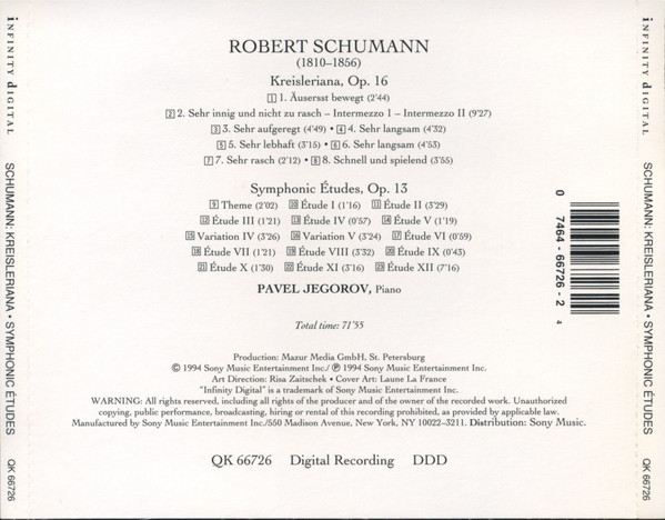 Pavel Egorov - Kreisleriana / Symphonic Études (CD) (Near Mint (NM or M-)) - Image 3