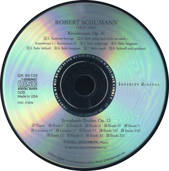 Pavel Egorov - Kreisleriana / Symphonic Études (CD) (Near Mint (NM or M-)) - Image 4
