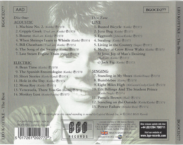 Leo Kottke - The Best (2xCD, Comp, RE) (Near Mint (NM or M-)) - Image 2